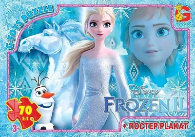 Пазли "Frozen" 70 деталей + постер, FR028 G-Toys