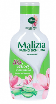 Гель-пена для ванны и душа Malizia с алоэ и магнолией, 1 л