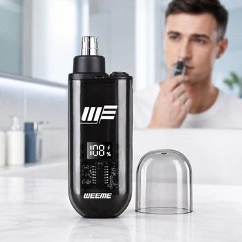 Аккумуляторный триммер TX05 для носа и ушей с USB зарядкой, прозрачный портативный груминг-триммер
