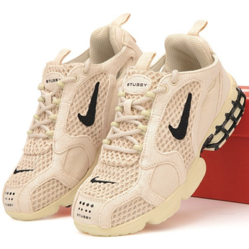 Кроссовки женские и мужские Ni x Stussy Zoom Spiridon Cage 2 beige / Най Стусси Зум Спиридон бежевые 44