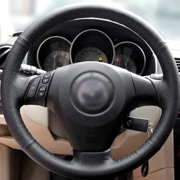 Чехол-Оплетка на руль из натуральной кожи для Mazda3/Mazda5/Mazda 6