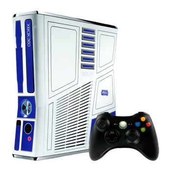 Набір Консоль Microsoft Xbox 360 S Star Wars Limited Edition Freeboot 500GB White Blue + 5 Вбудованих Ігор Б/У + Геймпад Бездротовий RMC