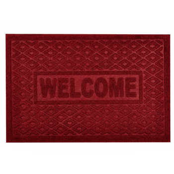 Килимок для дверей Stenson N01576 Welcome 38×58 см Бордовий