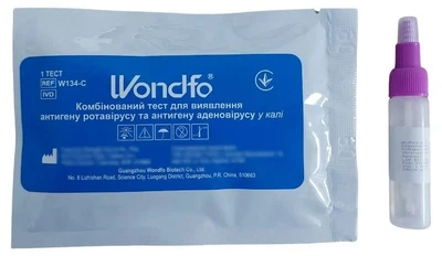 Комбинированный тест на ротавирус и аденовирус WONDFO W134-C, Rota/Adeno Ag, 25 тестов