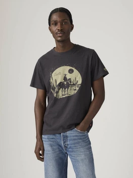 Футболка хлопковая длинная мужская Levi`s 624933482 2XL Серая (1161595759)