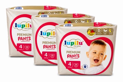 Підгузки-трусики Lupilu Premium Pants Розмір 4 (8-15 кг) 117 шт набір 3 упаковки по 39 шт