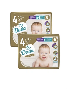 Підгузки памперси Dada Extra Care Розмір 4 (7-16 кг) 84 шт набір 2 упаковки по 42 шт
