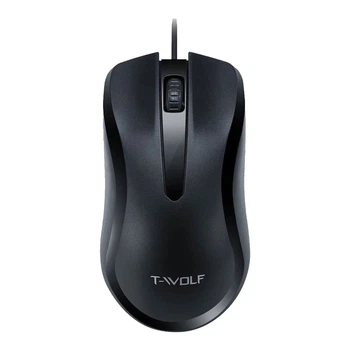 Проводная мышь T-Wolf V12, 1000DPI, USB, 1.5m, Черный