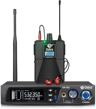 Бездротова система моніторингу Debra PRO ER-102 UHF — професійний in-ear моніторинг для сцени, запису
