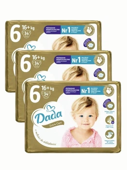 Підгузки памперси Dada Extra Care Розмір 6 (15+ кг) 102 шт набір 3 упаковки по 34 шт