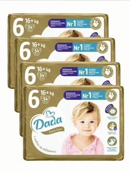Підгузки памперси Dada Extra Care Розмір 6 (15+ кг) 136 шт набір 4 упаковки по 34 шт