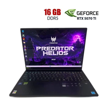 Игровой ноутбук Acer Predator Helios Neo 16S AI PHN16S-71 / 16" (3840x2160) OLED / Intel Core Ultra 9 275HX (24 (24) ядер по 2.7 - 5.4 GHz) / 16 GB DDR5 / 1000 GB SSD / nVidia GeForce RTX 5070 Ti, 16 GB GDDR7, 256-bit / WebCam б/у