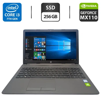 Ноутбук HP 250 G7 / 15.6" (1920x1080) TN / Intel Core i3-7020U (2 (4) ядра по 2.3 GHz) / 8 GB DDR4 / 256 GB SSD / nVidia GeForce MX110, 2 GB GDDR5, 64-bit / WebCam б/у