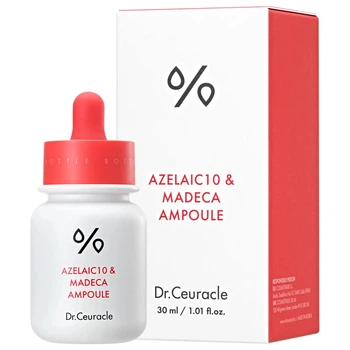 Сыворотка с азелаиновой кислотой 10% и мадекассосидом Dr. Ceuracle Azelaic 10 & Madeca Ampoule (30 мл)