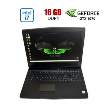 Игровой ноутбук Dell Alienware 17 R5 / 17.3" (1920x1080) IPS / Intel Core i7-8750H (6 (12) ядер по 2.20 - 4.1 GHz) / 16 GB DDR4 / 256 GB SSD + 1000 GB HDD / nVidia GeForce GTX 1070, 8 GB GDDR5, 256-bit / WebCam б/у