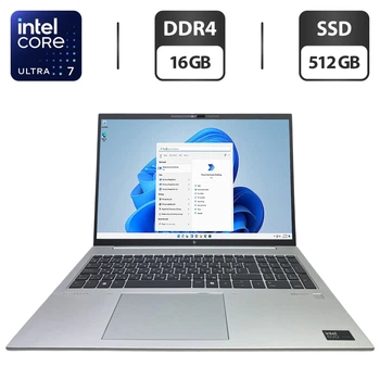 Ультрабук HP EliteBook 860 G11 / 16" (1920x1200) IPS / Intel Core Ultra 7 155U (12 (14) ядер по 1.2 - 4.8 GHz) / 16 GB DDR5 / 512 GB SSD / Intel Graphics / WebCam б/у