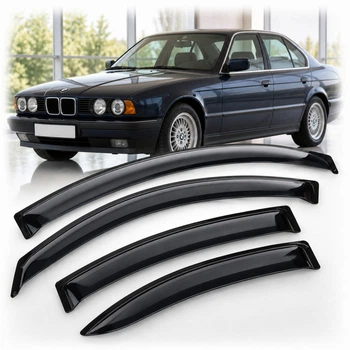 Дефлектори вікон вітровики для BMW 5 Sd (E34) 1988-1995 Скотч 3M (AMB20888) Acrylic 4 шт
