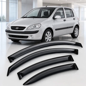 Дефлектори вікон вітровики для Hyundai Getz Hb 5d 2002 Скотч 3M (AMH20502) Acrylic 4 шт
