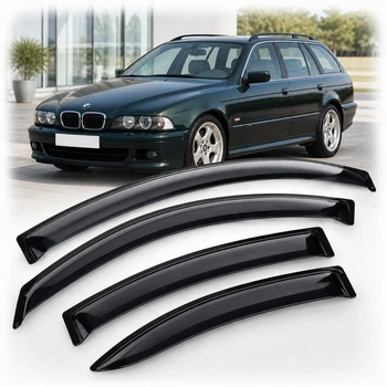 Дефлектори вікон вітровики для BMW 5 (E39) 1996-2004 Touring Скотч 3M (AMB20796) Acrylic 4 шт
