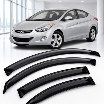 Дефлектори вікон вітровики для Hyundai Elantra sd 2011 Скотч 3M (AMH22911) Acrylic 4 шт
