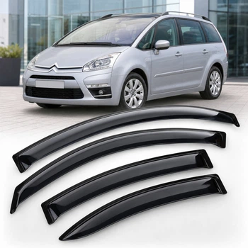 Дефлектори вікон вітровики для Citroen C4 Grand Picasso 2007 Скотч 3M (AMC41307) Acrylic 4 шт