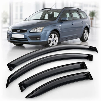 Дефлектори вікон вітровики для Ford Focus II Wagon 2004-2011 Скотч 3M (AMF30804) Acrylic 4 шт