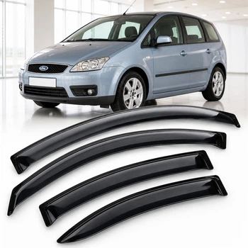 Дефлектори вікон вітровики для Ford C-Мах I 2003-2010 Скотч 3M (AMF31603) Acrylic 4 шт