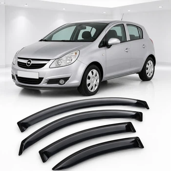 Дефлектори вікон вітровики для Opel Corsa D 5d 2006 Скотч 3M (AMO10806) Acrylic 4 шт