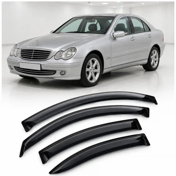 Дефлектори вікон вітровики для Mercedes C-class Sd (W203) 2000-2006 Скотч 3M (AMM31500) Acrylic 4 шт