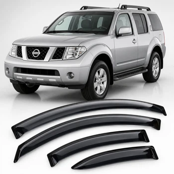 Дефлектори вікон вітровики для Nissan Pathfinder III (R51) 2005 Скотч 3M (AMN10805) Acrylic 4 шт