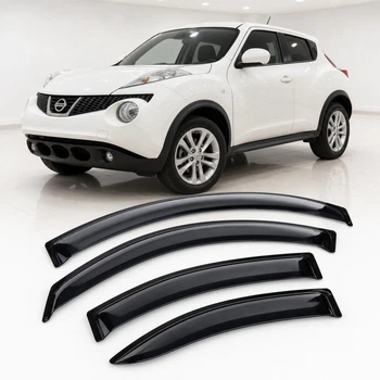 Дефлектори вікон вітровики для Nissan Juke (YF15) 2010 Скотч 3M (AMN13210) Acrylic 4 шт