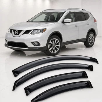Дефлектори вікон вітровики для Nissan X-Trail III (T32) 2014 Скотч 3M (AMN15114) Acrylic 4 шт