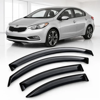 Дефлектори вікон вітровики для KIA Cerato III Sd 2012 Скотч 3M (AMK13612) Acrylic 4 шт
