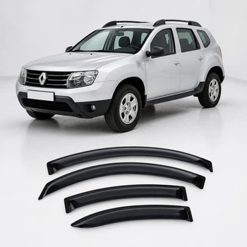 Дефлектори вікон вітровики для Renault Duster 2011-2018 Скотч 3M (AMR12711) Acrylic 4 шт