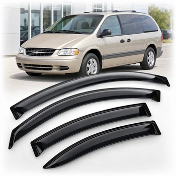 Дефлектори вікон вітровики для Chrysler Voyager 1995-2007 / Dodge Caravan 1995-2007 Скотч 3M (AMC50495) Acrylic 4 шт