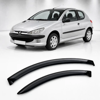 Дефлектори вікон вітровики для Peugeot 206 3d 1998 Скотч 3M (AMP10698) Acrylic 2 шт