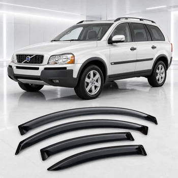 Дефлектори вікон вітровики для Volvo XС90 2003 Скотч 3M (AMV10203) Acrylic 4 шт