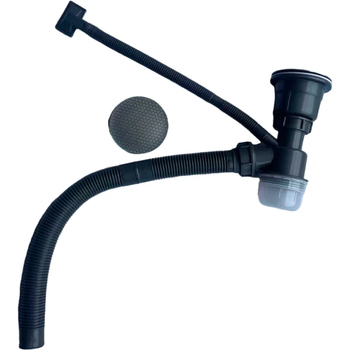 Сифон для кухонной мойки ZERIX SK-05-A 3 1/2"x40 DECOR GRAPHITE (цвет графит) (ZX6201)