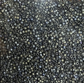 DB-307 Бісер Miyuki Delica Beads 11/0 (металік райдужний темно-сірий), 50 г