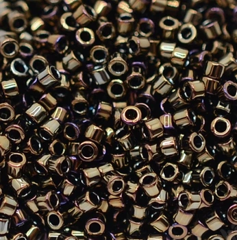 DB-7 Бісер Miyuki Delica Beads 11/0 (металік ірис темно-коричневий), 50 г