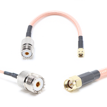 Пигтейл на кабель RG142 - 15 см / SMA male - UHF female / [PG0257]