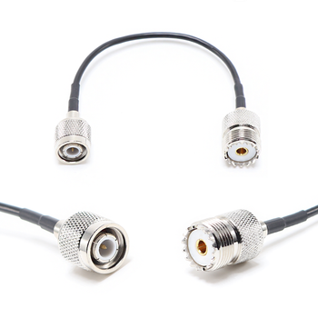 Пигтейл на кабель RG174 - 15 см / TNC male - UHF female / [PG0481]