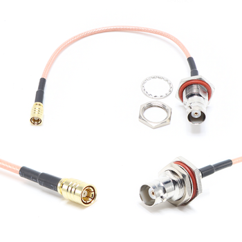 Пигтейл на кабель RG316 - 15 см / SMB female - BNC female герметичный на панель, круглый 12.5 мм резьбовой / [PG0356]