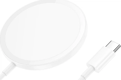 Бездротовий зарядний пристрій Hoco CW52 Enjoy magnetic wireless fast charging White