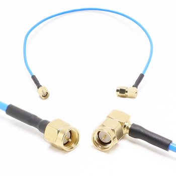 Пигтейл на кабель RG405 - 30 см / SMA male - угловой SMA male / [PG0510]