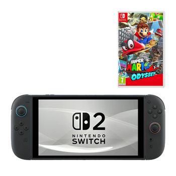 Набор Консоль Nintendo Switch 2 256GB Black + Игра Super Mario Odyssey Русские Субтитры