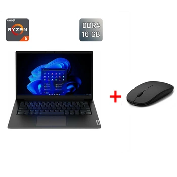 Ультрабук Б-класс Lenovo V14 G3 / 14" (1920x1080) IPS / AMD Ryzen 5 5625U (6 (12) ядер по 2.3 - 4.3 GHz) / 16 GB DDR4 / 256 GB SSD / AMD Radeon Vega 7 Graphics / WebCam б/у + Подарок Беспроводная мышь / USB