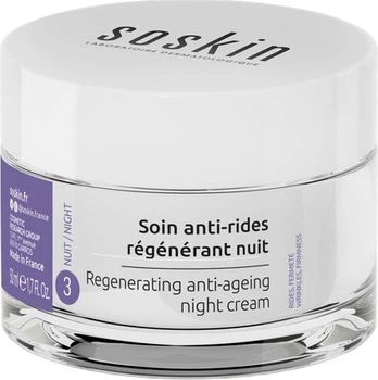Krem do twarzy przeciwstarzeniowy Soskin Regenerating Anti-Ageing Night 50 ml (3760019120522)