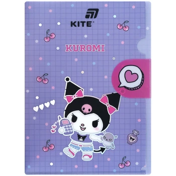Папка – уголок Kite с клапаном A4 Kuromi (HK25-248-1)