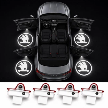 Підсвітка дверей Skoda проєкція шкода Octavia A5 2001-2013 Octavia Tour 4 штуки на чотири двері встановлення в штатні місця